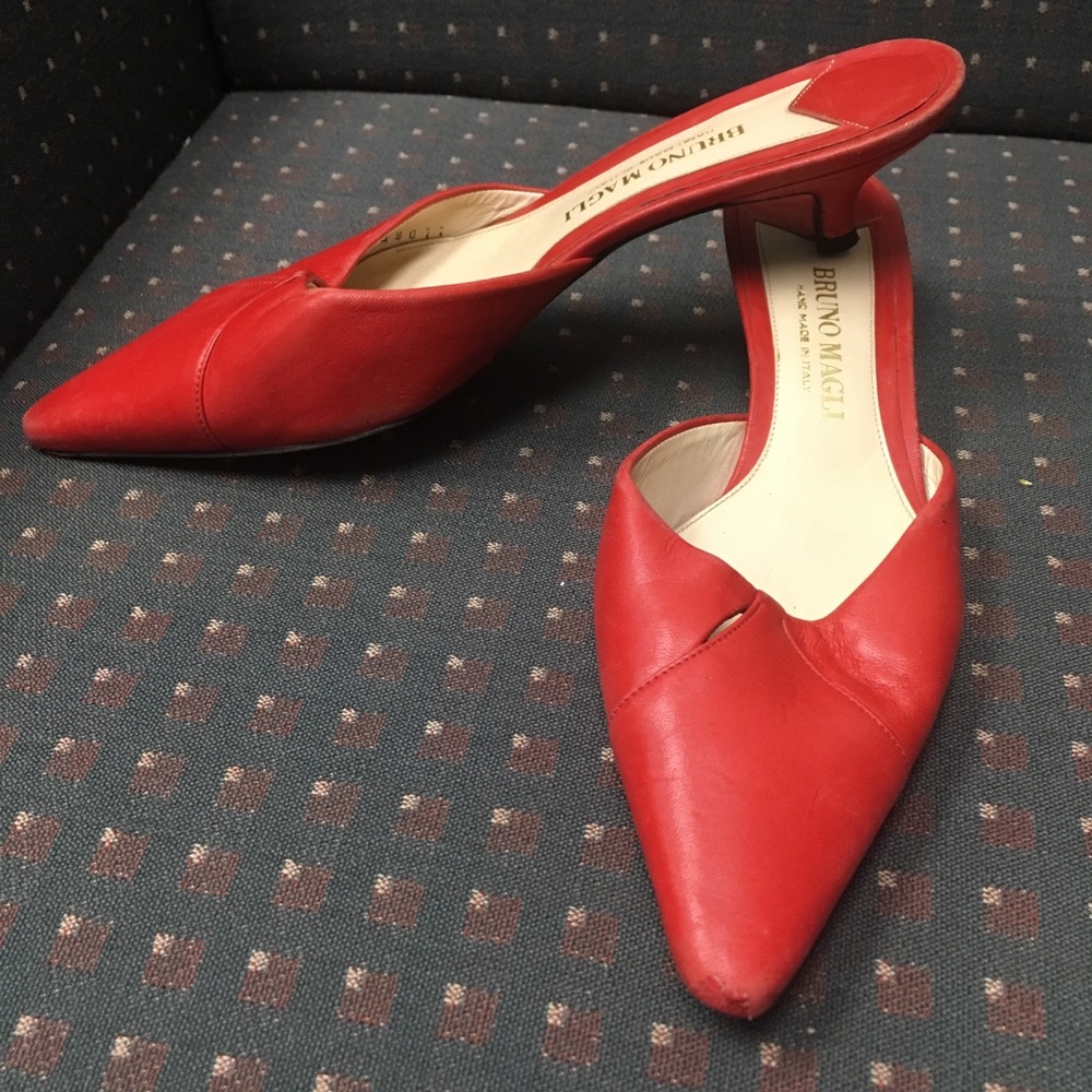 Bruno Magli kitten heel slides, size 7